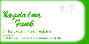 magdolna funk business card